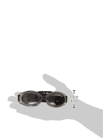 Doggles Originalz Small Frame Goggles for Dogs with Smoke Lens, Black