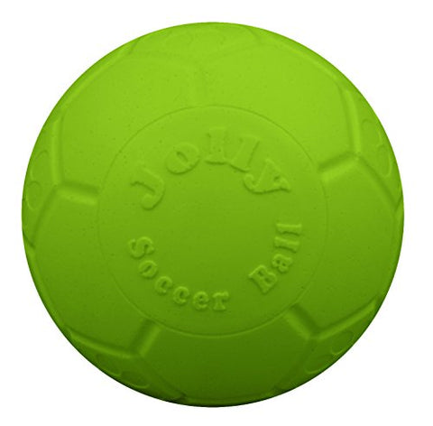 Jolly Pets Medium Soccer Ball Floating-Bouncing Dog Toy, 6 inch Diameter, Apple Green