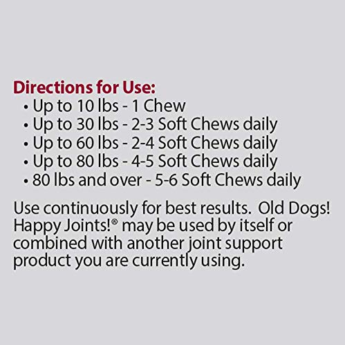 Ark Naturals Gray Muzzle Old Dogs Happy Joints Maximum Strength Chews for Large Breeds, for Cats and Dogs, Vet Recommended to Support Cartilage and Joint Function, 500 mg Glucosamine