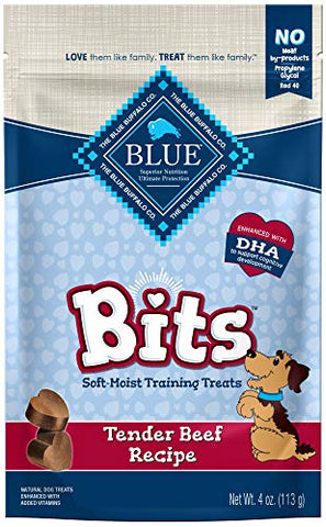 Blue Buffalo BLUE Bits Natural Soft-Moist Training Dog Treats, Beef Recipe 4-oz bag