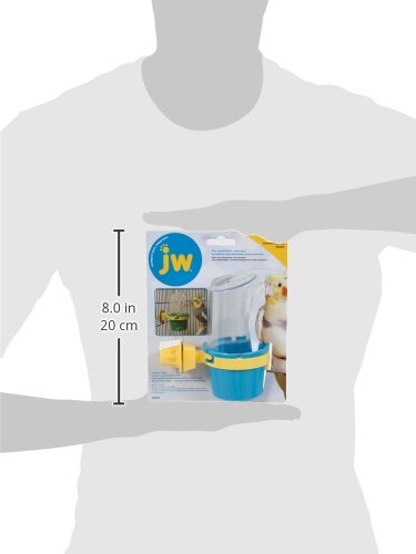 JW Pet Company Clean Cup Feeder and Water Cup Bird Accessory, Medium, Colors may vary
