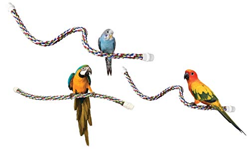 JW Pet Comfy Perch For Birds Flexible Multi-color Rope