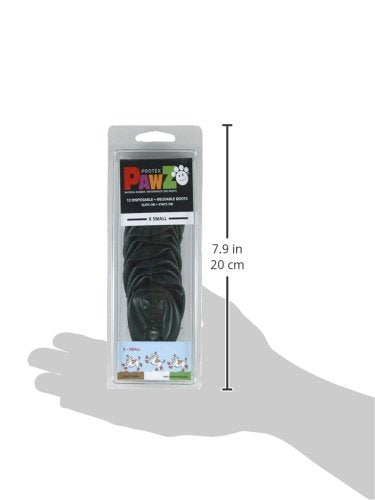 Pawz 1.5-Inch to 2-Inch Water-Proof Dog Boots, X-Small, Black