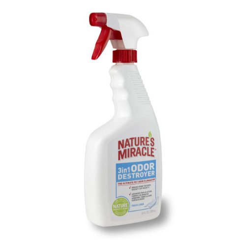 Nature's Miracle 3-in-1 Odor Destroyer, Fresh Linen Scent, 24-Ounce