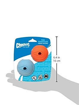 Chuckit! 4 Pack The Whistler Size Medium / 2.5 Inch (2 Packages with 2 Balls Each)