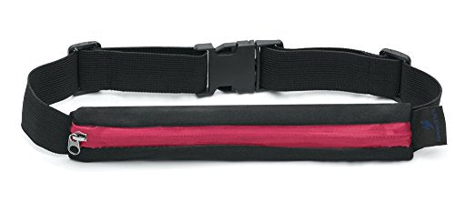 Speedflex Accessory Runner's Belt Pack for Marathon, Fitness, Exercise, Jogging with Weatherproof Zipper, Pink, Black, Blue (Hot Pink)