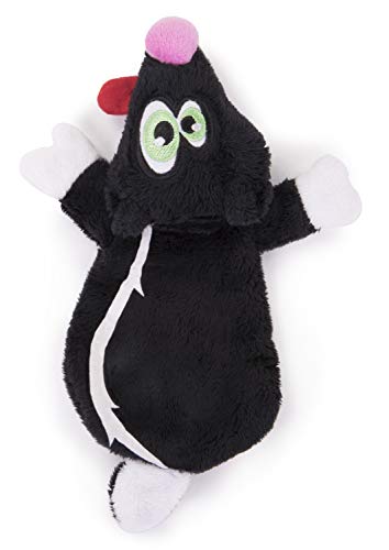 Hear Doggy Flattie Black Skunk Ultrasonic Silent Squeaker Dog Toy