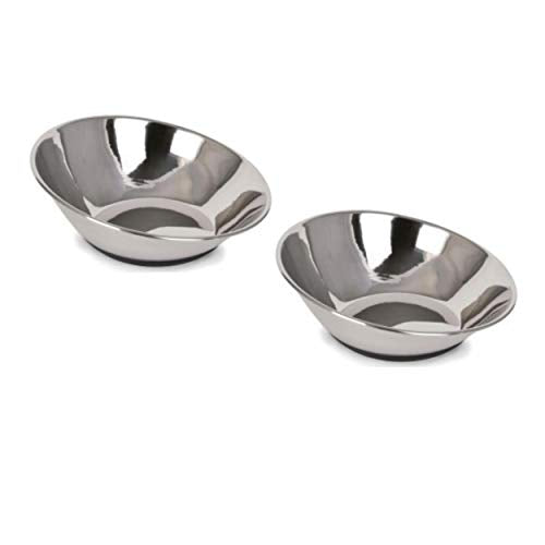 Ourpets Company 2400012856 Tilt-A-Bowl Stainless Steel, Small/2.5 Cup (2-Bowls)