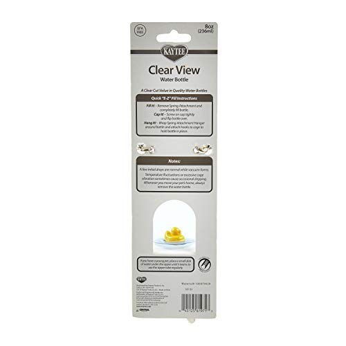 Kaytee Clear Water Bottle, Single, 8-Ounce