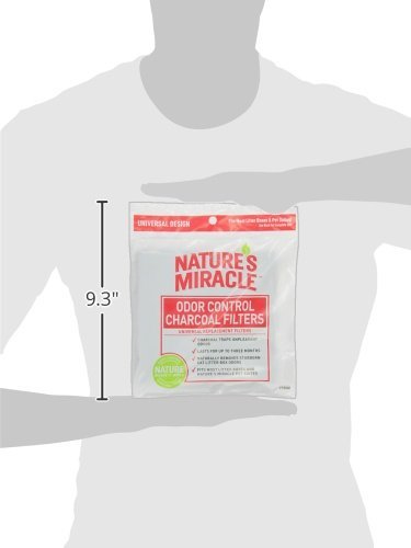 Nature's Miracle Odor Control Universal Charcoal Filter, 4 Pack