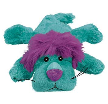 KONG Cozie King the Purple Haired Lion, Small Dog Toy, Blue