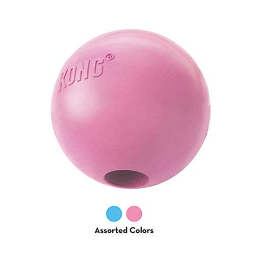 KONG - Puppy Ball - Soft Rubber, Dog Fetch Toy for Teething Pups - For Medium/Large Puppies (Includes One Toy, Color May Vary)