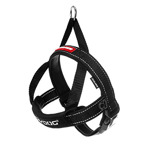 EzyDog Premium Quick Fit Adjustable No-Pull Dog Harness Vest with Reflective Stitching - Perfect for Training, Walking, and Control - Padded for Comfort (Small, Black)