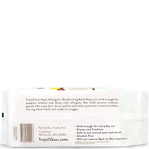 Tropiclean Inc. Hypo Allergenic Wipes for Pets, 200ct