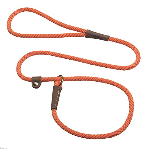 Mendota Pet Dog Slip Lead, 3/8" x 4', Orange