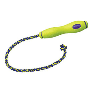 KONG - AirDog Squeaker Fetch Stick with Rope - Squeaky Bounce and Fetch Toy, Tennis Ball Material - Large