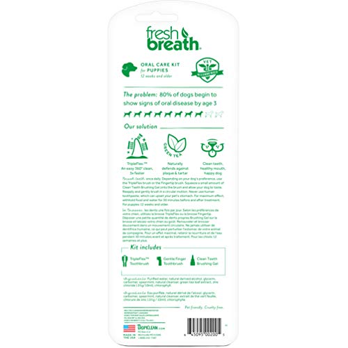 Fresh Breath by TropiClean Oral Care Kit for Puppies, 2oz, Made in USA