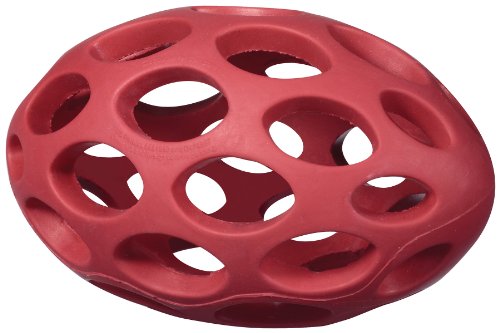 JW Pet Company Hol-ee Football Size 6 Rubber Dog Toy, Medium, Colors Vary