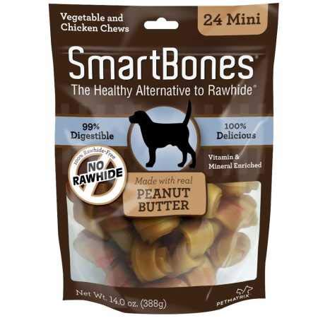 SmartBones Mini Peanut Butter Chews (24 Pack)