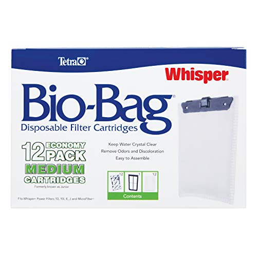 Tetra 26160 Whisper Bio-Bag Cartridge, Unassembled, Medium, 12-Pack