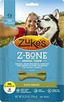 Zuke'S Z-Bones Mini Clean Apple Crisp Dental Dog Treats - 72Ct
