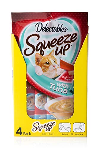 Delectables Squeeze Up Interactive Wet Cat Treats - Tuna - 4 tubes in each single pack (32 Tubes total)