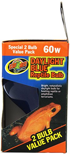Zoo Med 2-Pack Daylight Blue Reptile Bulb, 60-watt