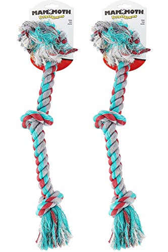 Flossy Chews Cottonblend Color 3-Knot Rope Tug, Large, 25-Inch