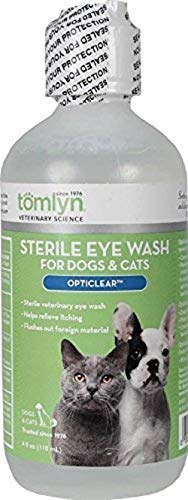 TOMLYN Sterile Eye Wash for Dogs and Cats, (Opticlear) 8oz