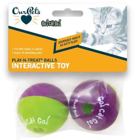 OurPets Play-N-Treat Twin Pack Cat Toy