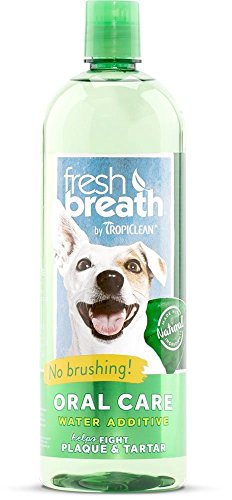 Tropiclean Fresh Breath Plaque Remover Pet Water Additive DScRhZ, 2 Pack (33.8-Ounce)