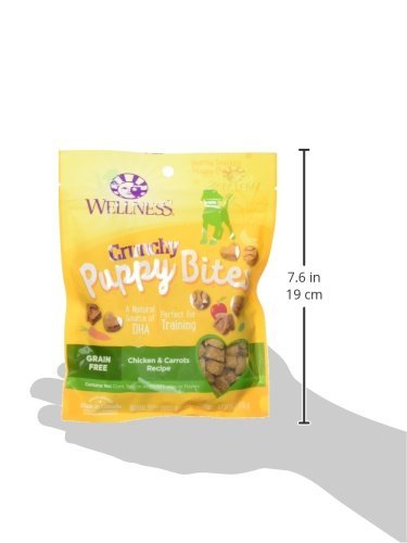 Wellness 2 Pack of Crunchy Chicken and Carrots Puppy Bites, 6 Ounces each