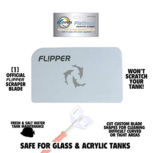 FL!PPER Platinum Aquarium Hand Scraper for Glass and Acrylic Tanks - 18"