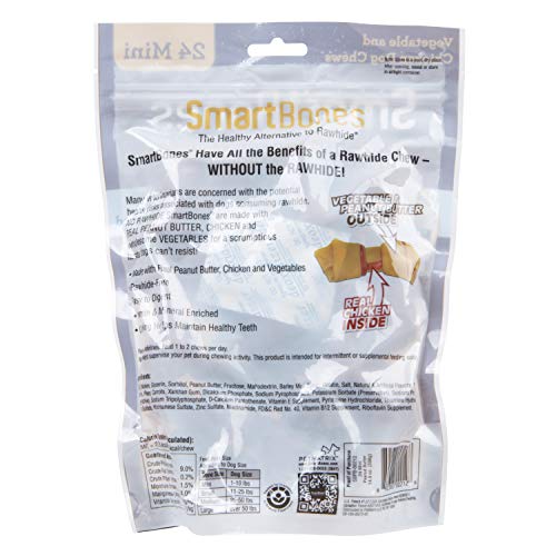 SmartBones Mini Peanut Butter Chews (24 Pack)