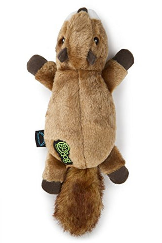 GoDog Flatz Squirrel Toy with Chew Guard