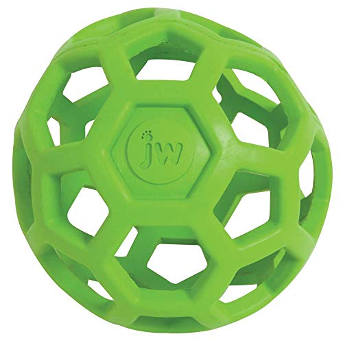 JW Hol-ee Roller Original Treat Dispensing Dog Ball - Hard Natural Rubber - Assorted Colors