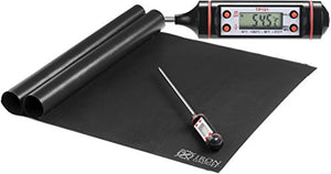 Iron Gadget 2 Grill/Oven Non-Stick Liner Mats (13X15 Â¾ inches) Along with Instant Read Digital Thermometer Probe. Change Your Grilling and Baking Experience Now!!!