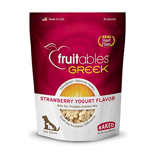 Fruitables Greek Strawberry Yogurt Crunchy Dog Treats
