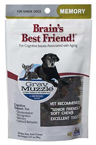 ARK NATURALS Gray Muzzle Brain's Best Friend Vet Recommended Soft Chews for Cognitive Issues Associated with Aging, 90 Count Bag