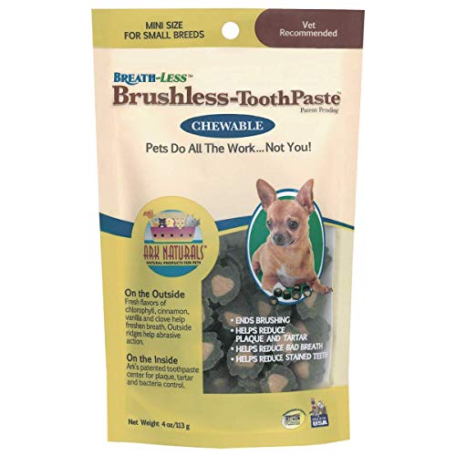 ARK NATURALS Products for Dogs Breathless Chewable Brushless Toothpaste, Mini, 8-Ounce