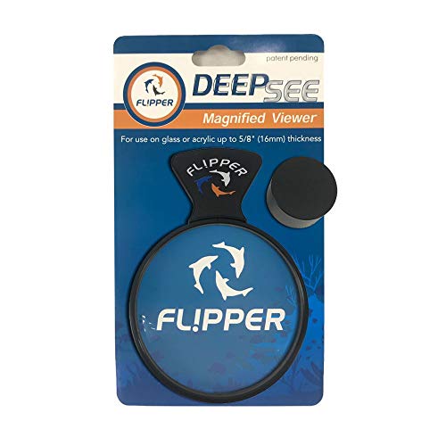 FL!PPER Flipper DeepSee Magnetically Mounted Magnified Aquarium Viewer - 4" Viewer