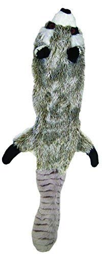 Ethical Pets Mini Skinneeez Raccoon 14-Inch Stuffingless durable squeaker Dog and Cat Toy (2 Pack)