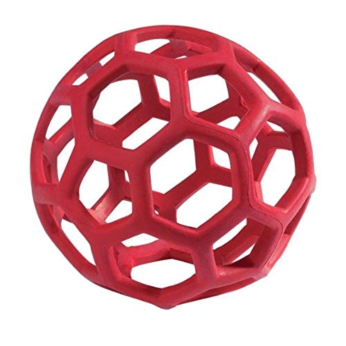 JW Hol-ee Roller Original Treat Dispensing Dog Ball - Hard Natural Rubber - Assorted Colors