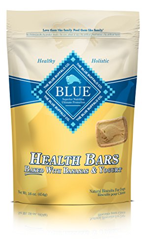 Blue Buffalo Health Bars Natural Crunchy Dog Treats Biscuits, Banana & Yogurt 16-oz bag