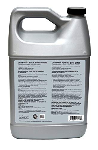 Urine Off Odor and Stain Remover for Cats, 1 Gallon