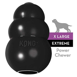 KONG - Extreme Dog Toy - Toughest Natural Rubber, Black - Fun to Chew, Chase and Fetch - For Extra Large Dogs