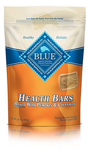 Blue Buffalo Health Bars Natural Crunchy Dog Treats Biscuits, Pumpkin & Cinnamon 16-oz bag