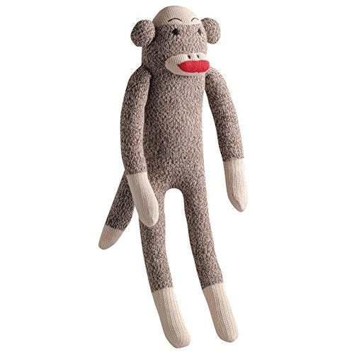 Multipet Plush Dog Toy, Sock Monkey Pack of 2