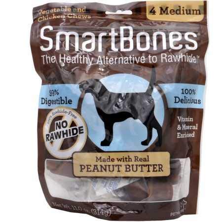 SmartBones Medium Peanut Butter Chews (4 Pack)