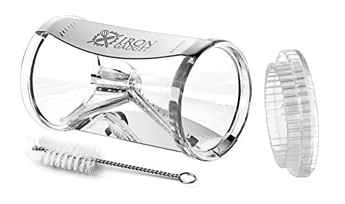 Vegetable Spiral Slicer Bundle with 2 size Stainless Steel Blades & Cleaning Brush- Vegetable Pasta/Spaghetti Spiralizer